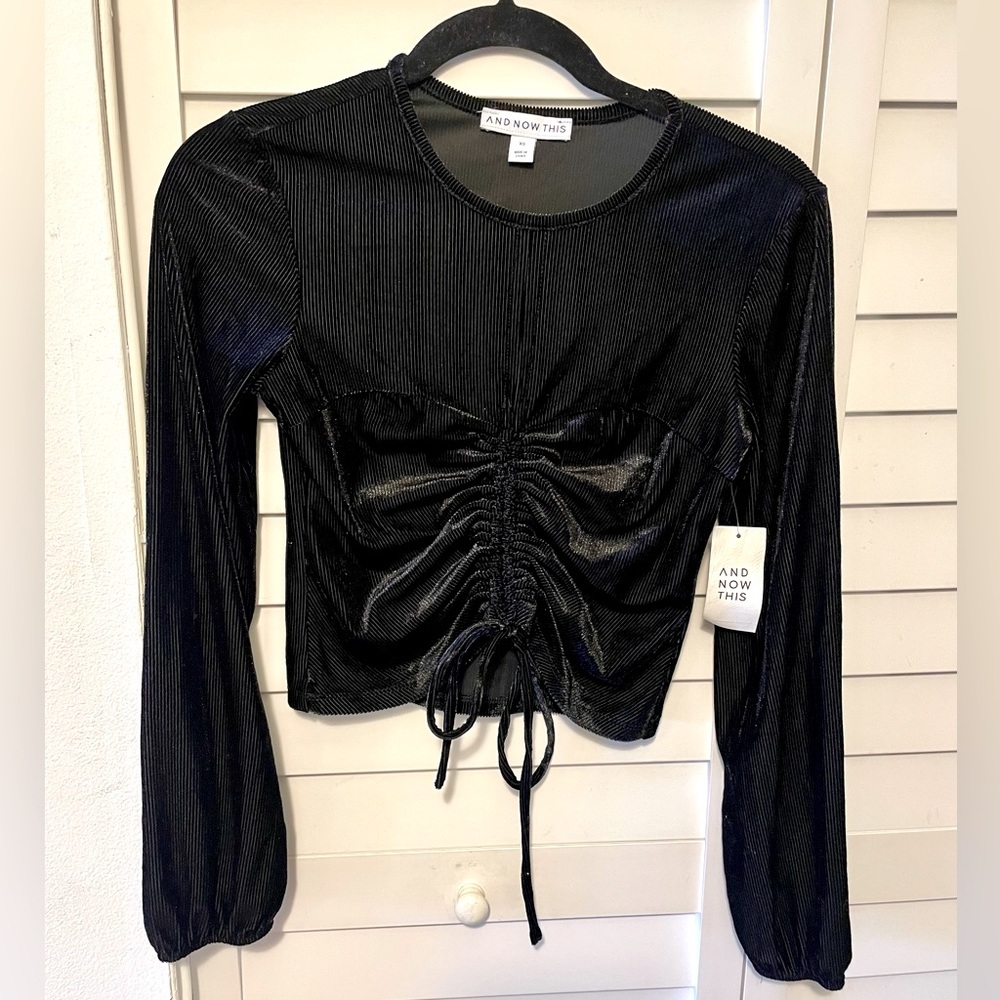 And Now This Ruched Drawstring Top/blouse